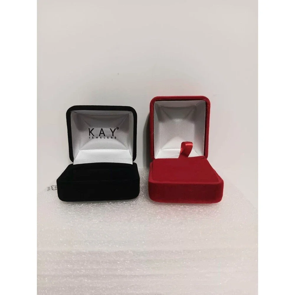 Presentation Velvet Jewelry Boxes Lot of 2 Black / Red
